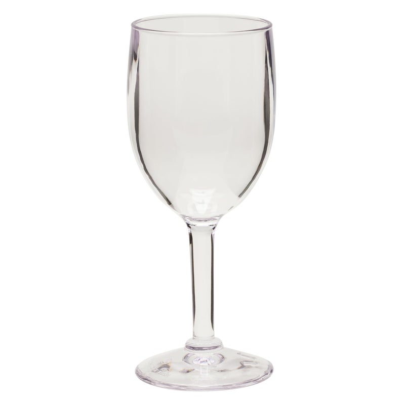 Get كؤوس نبيذ بلاستيكية قابلة لإعادة الاستخدام ومضادة للكسر من G.E.T. SW-1404-1-SAN-CL-EC، سعة 8 أونصات، شفافة (طقم من 4)  - Image 2